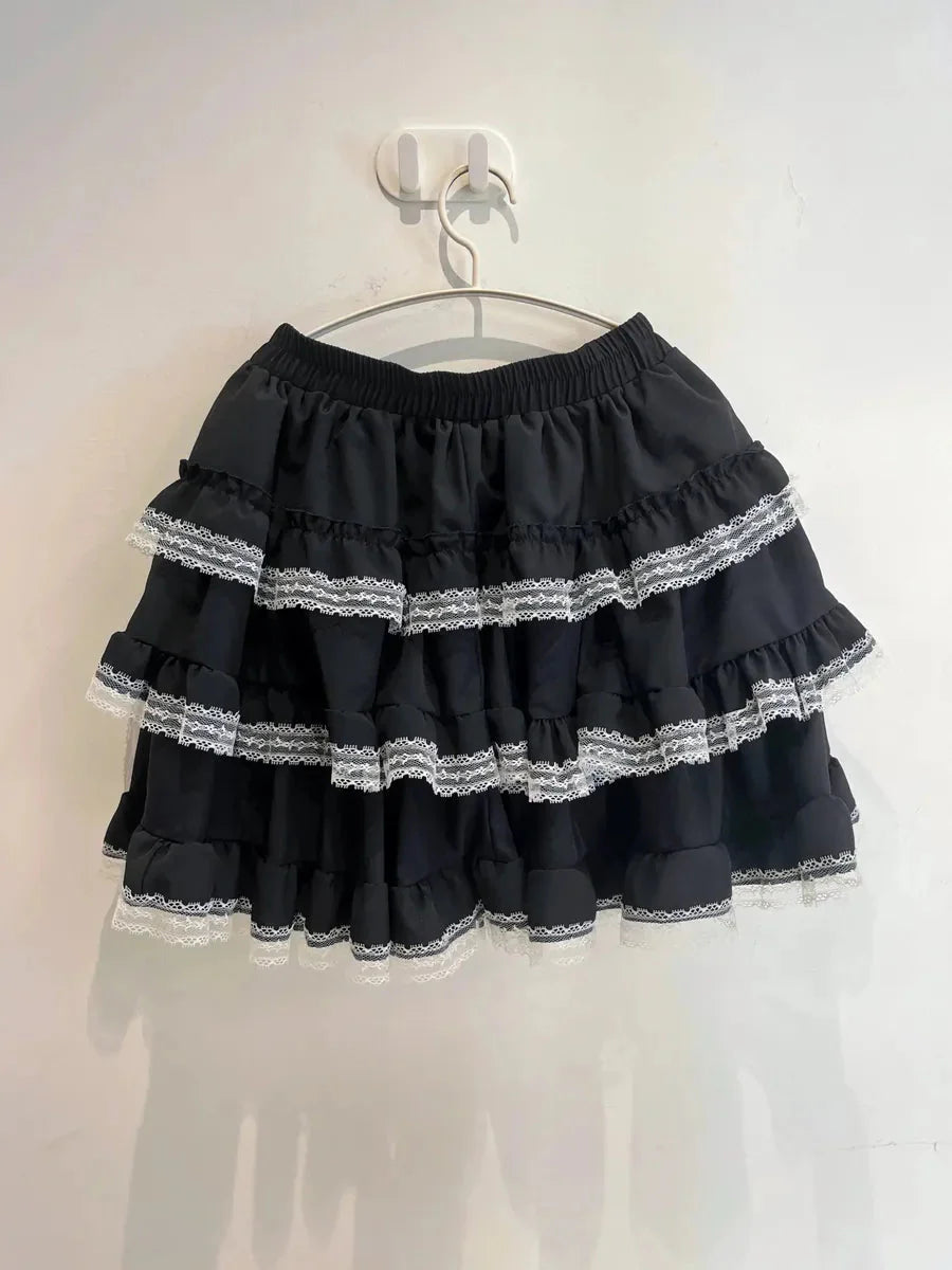 Kawaii Lace Hem Tutu Skirt H29876