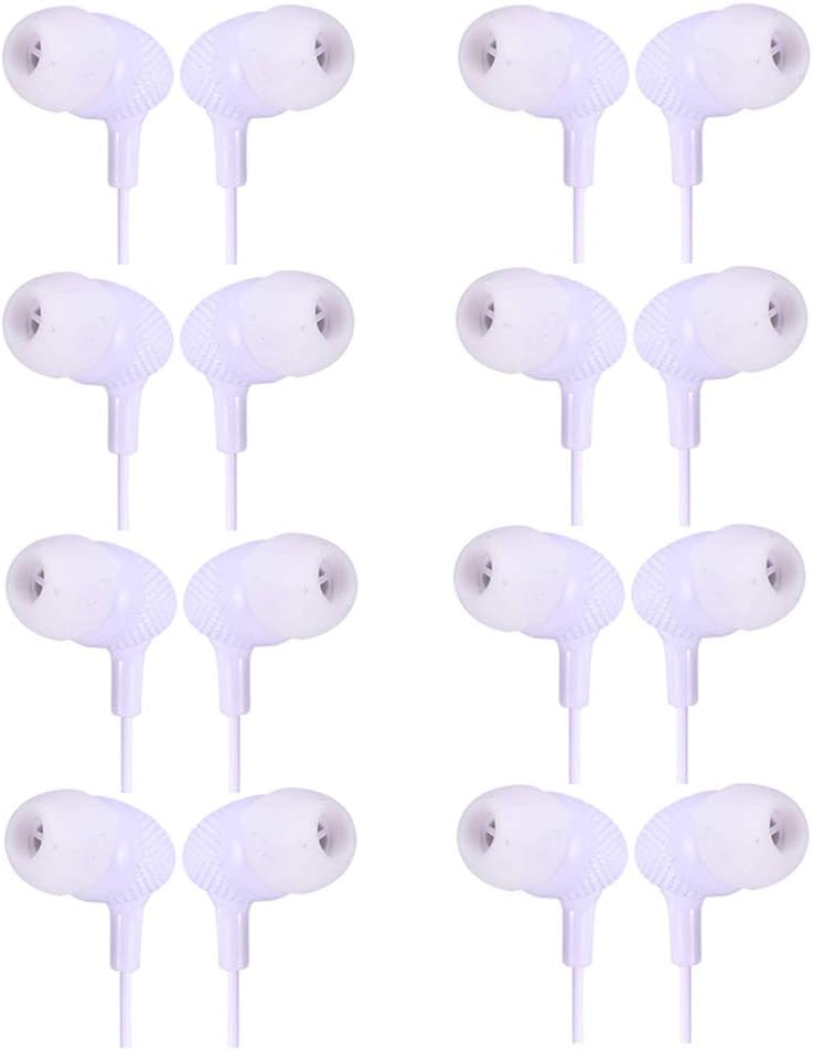 100 Pack White Bulk Earphones X296441