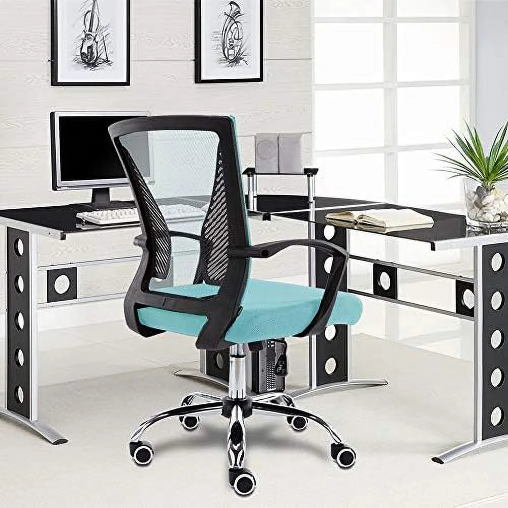 White Gray Mid-Back Office Chair J613965