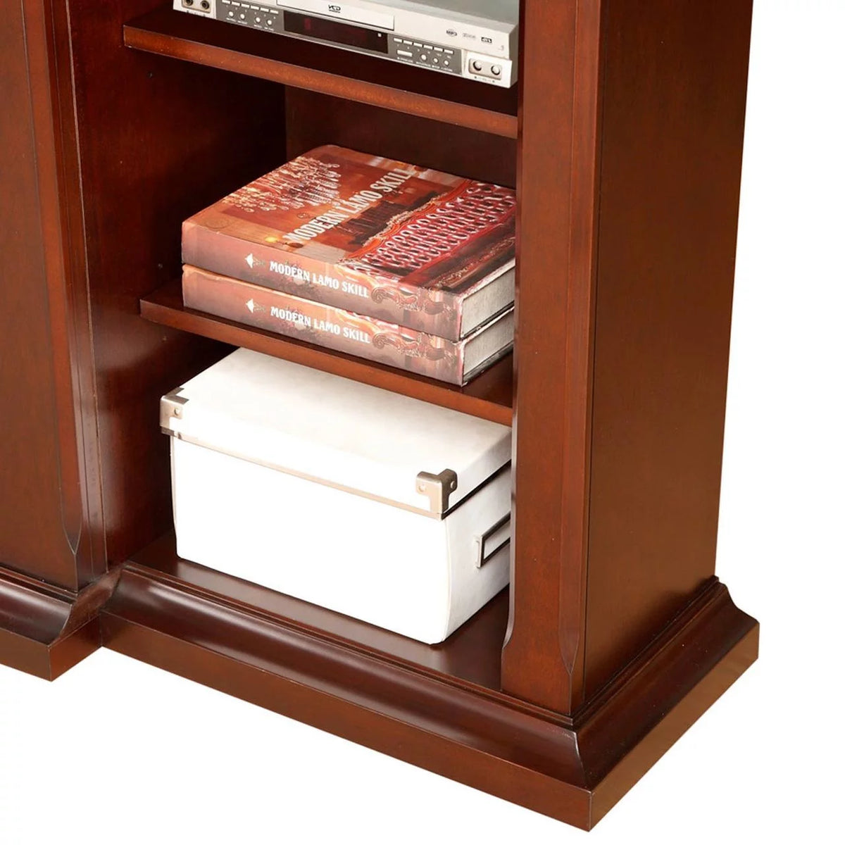Ventless Fireplace Insert with Mantel and Shelves E103