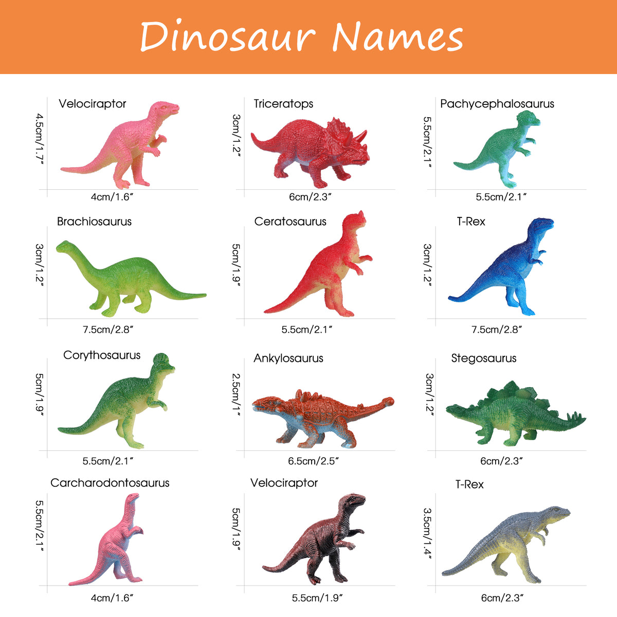 24 Pack Dinosaur Toy Realistic Dino Figure F2060