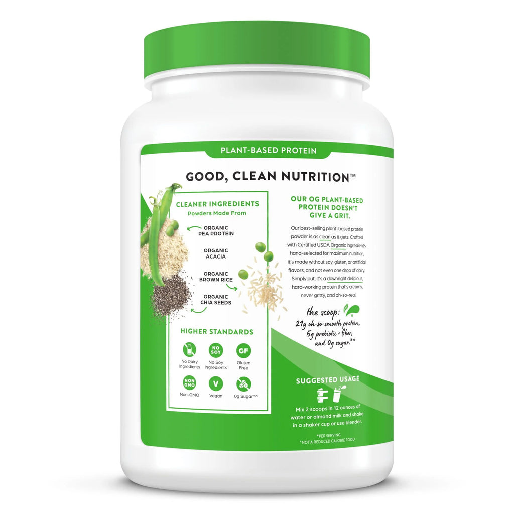 Organic Vegan 21g Protein Powder Vanilla Bean 2.03lb X619
