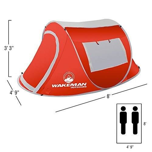 Pop-Up 2 Person Water Resistant Barrel Style Tent with Rain Fly and Carry Bag H150