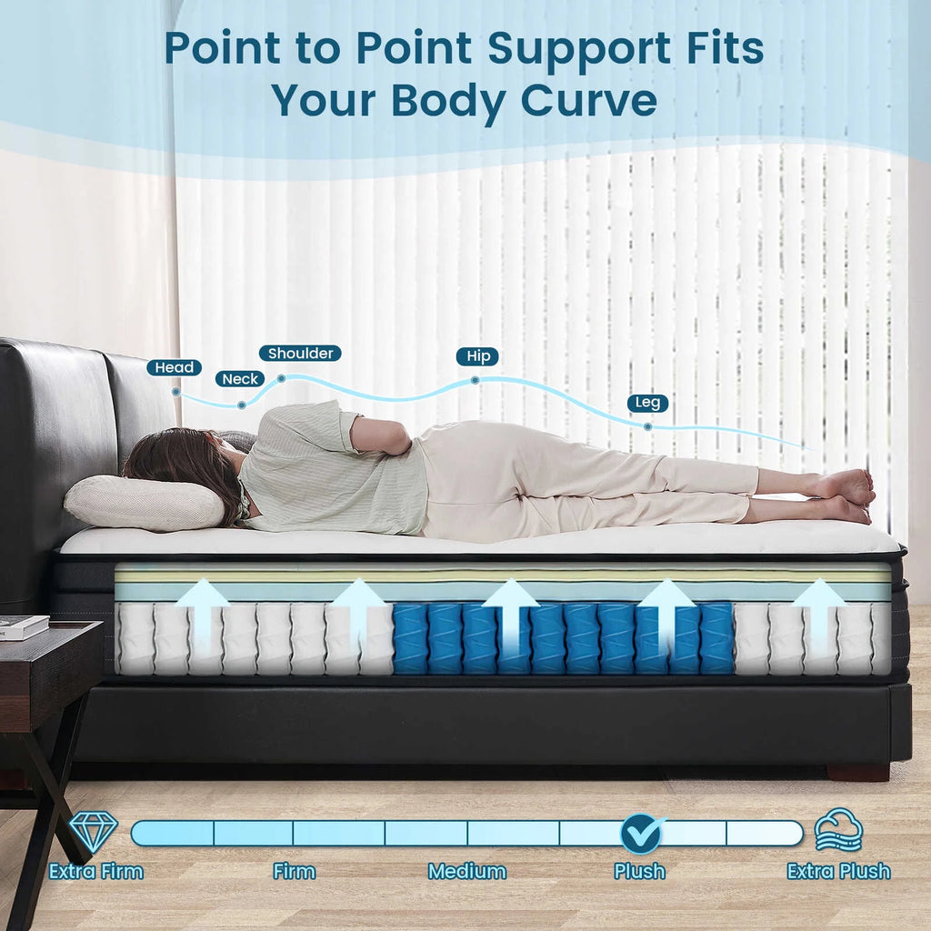 10 Inch Memory Foam Hybrid Twin Mattress I542725