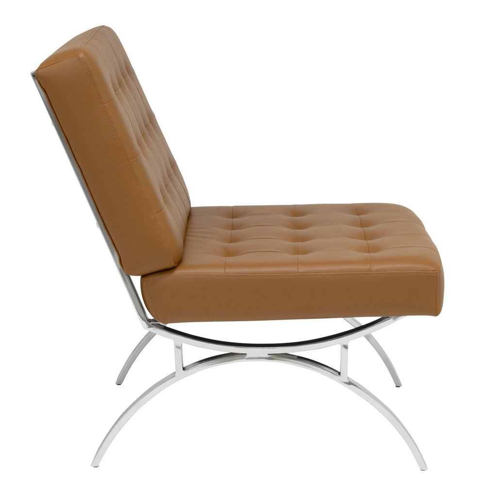 Brown Blended Leather Accent Chair D74155