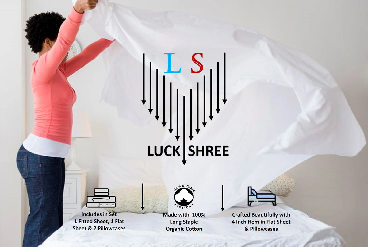 Queen XL Size Organic Cotton Sheet Set X5141