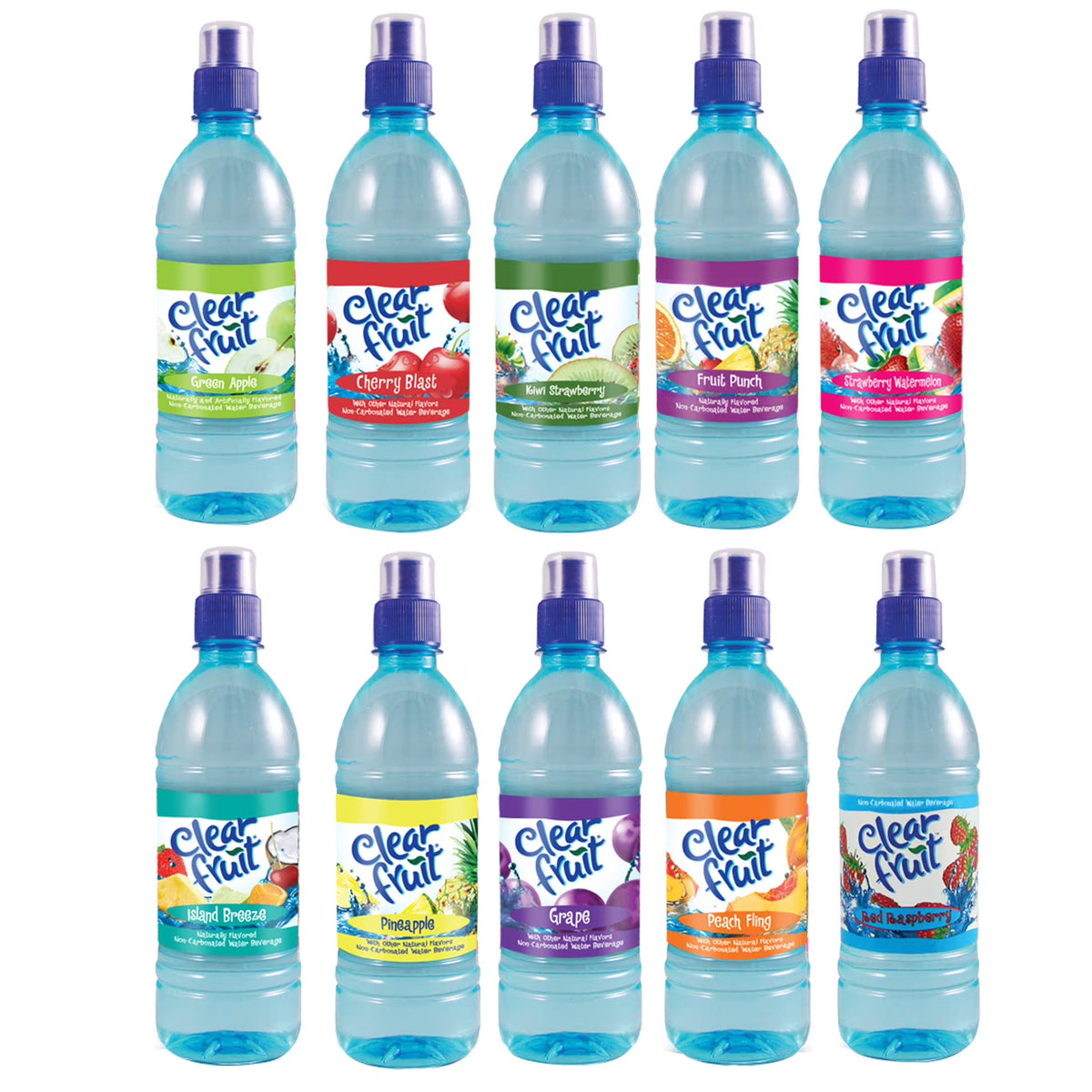 Clear Fruit Flavored Water Variety Pack, 10 Different Flavors U398