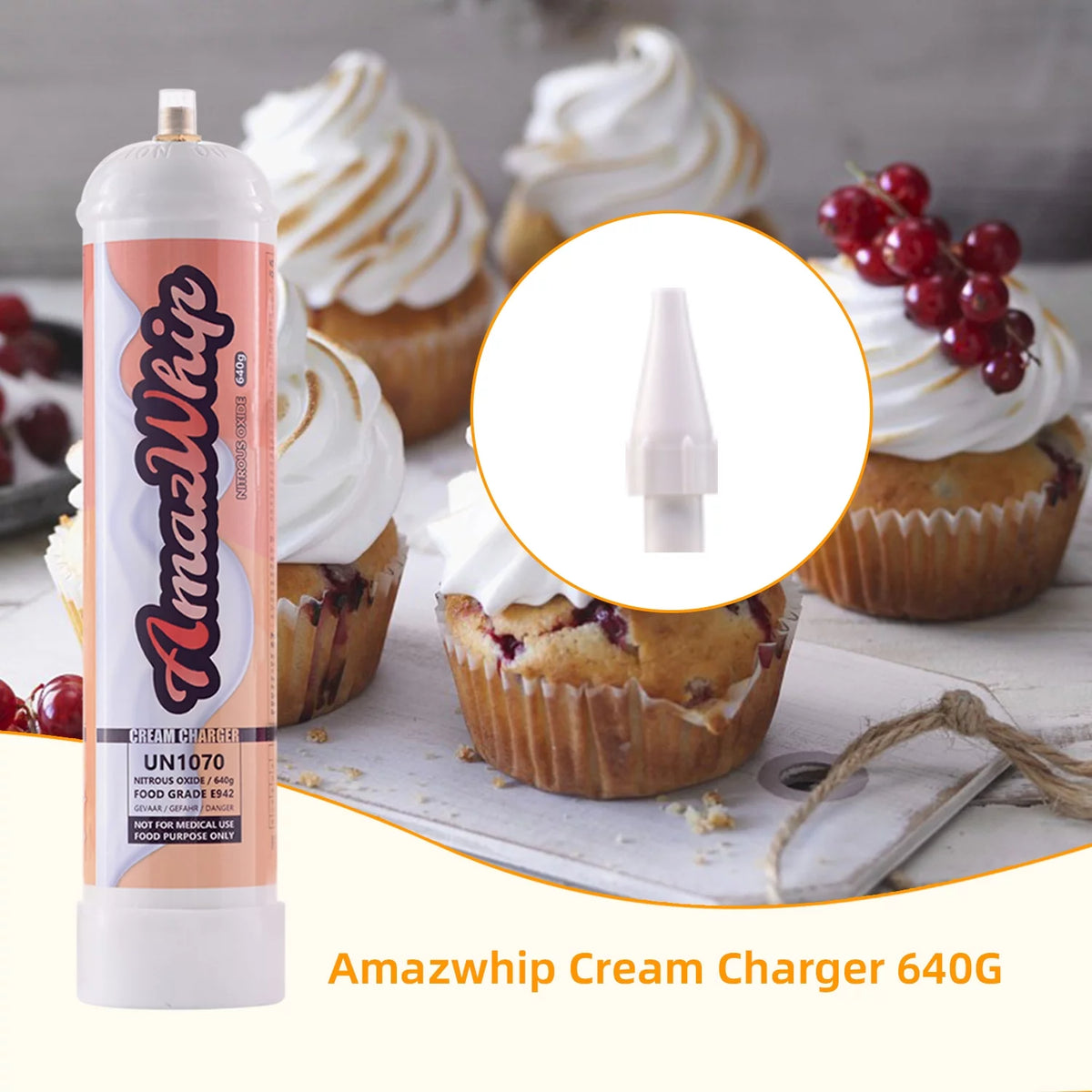 640g Whipped Cream Charger 0.95 Liter Nitrous Oxide X70336