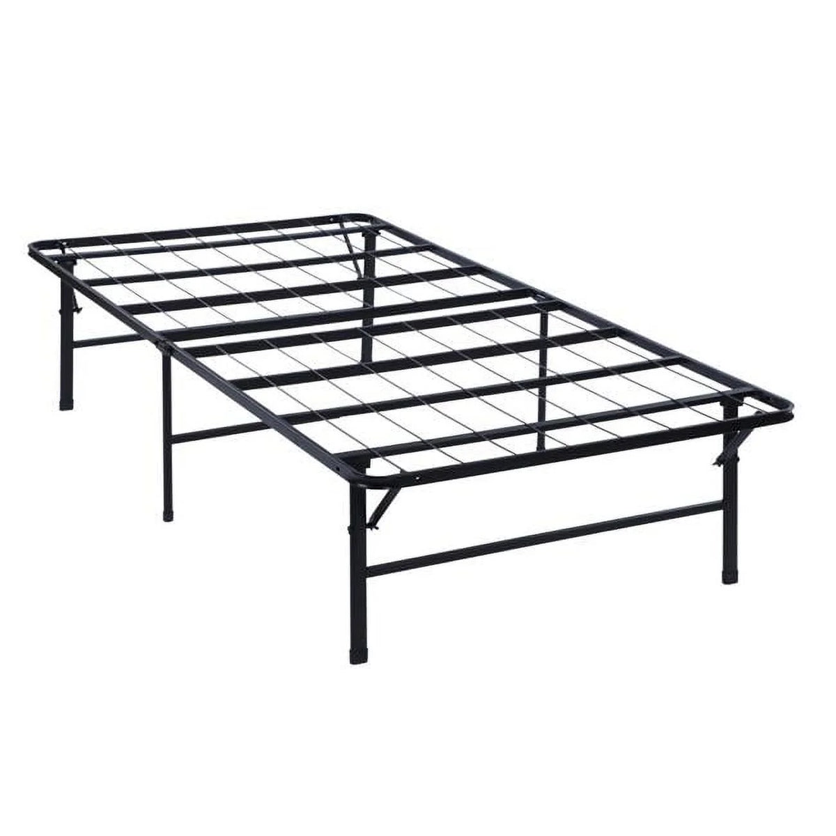 Black Queen Size Folding Steel Bed Frame N85898