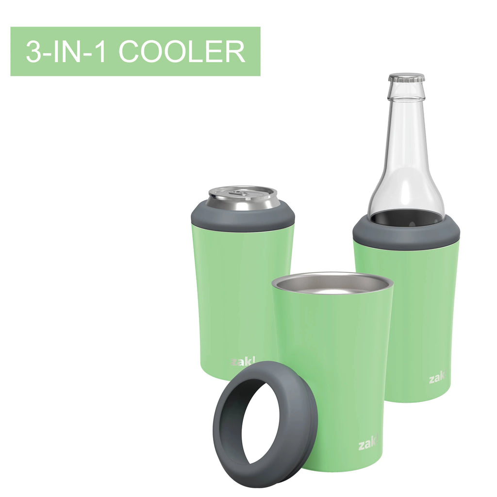 Pistachio Double Wall Stainless Steel Can and Bottle Cooler O370699