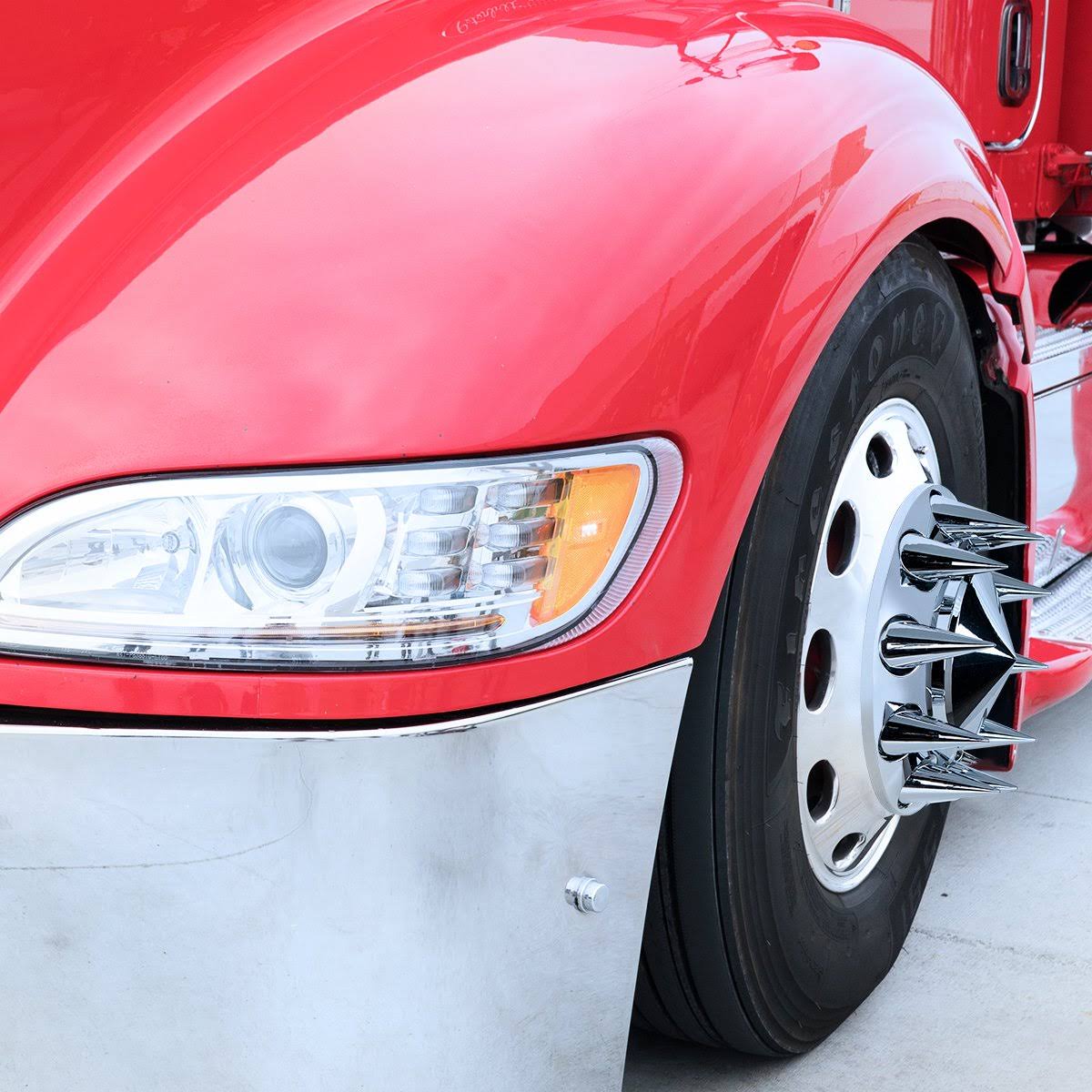 60 Pack Chrome Plastic Spike Nut Cover U247770