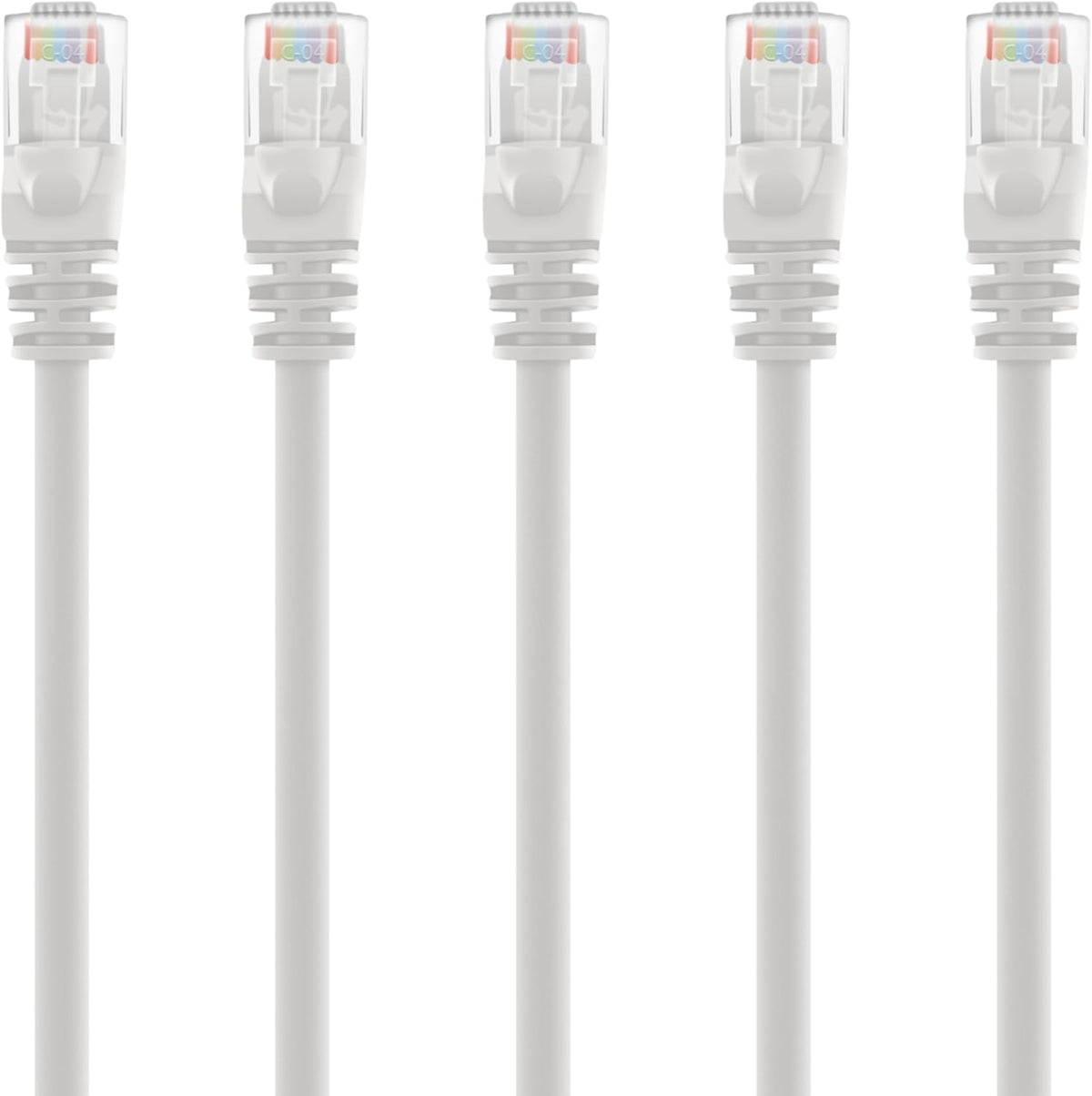 100-Pack Cat 6 Ethernet Cable White 0.5 Feet W191