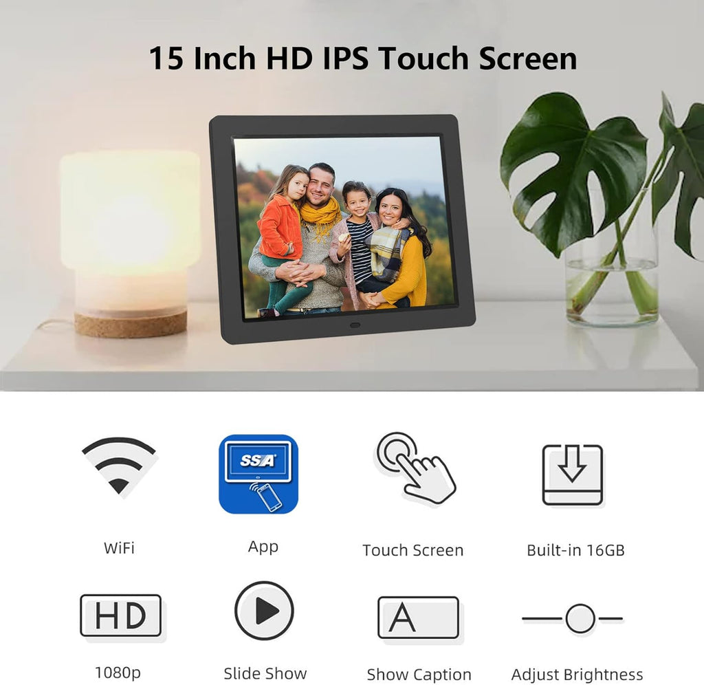 15 Inch HD IPS Touch Screen WiFi Digital Photo Frame M17129