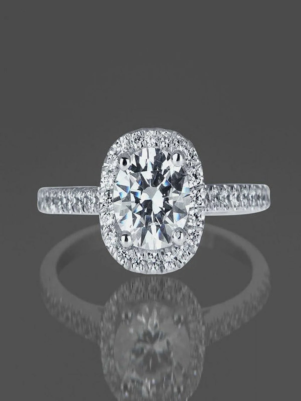 1 Carat Diamond Engagement Ring in 10k White Gold K1161