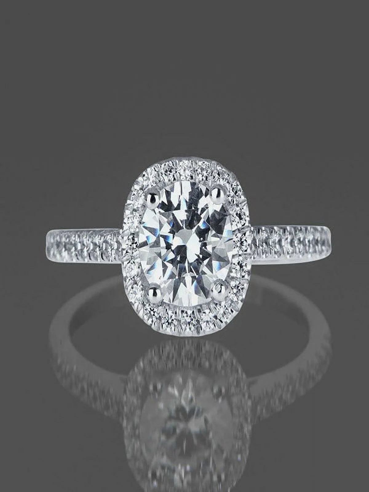 1 Carat Diamond Engagement Ring in 10k White Gold K1161