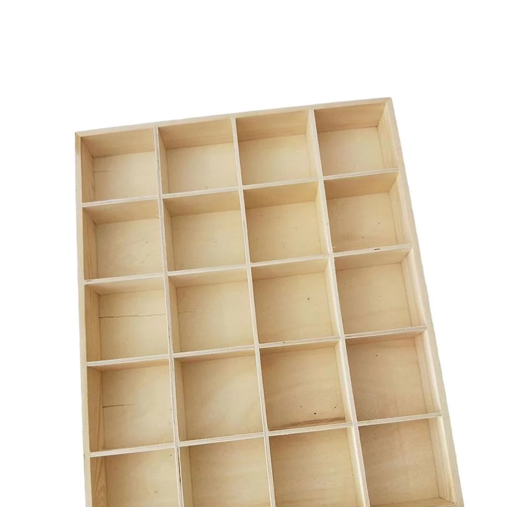 Wooden Multi Grids Storage Box B448