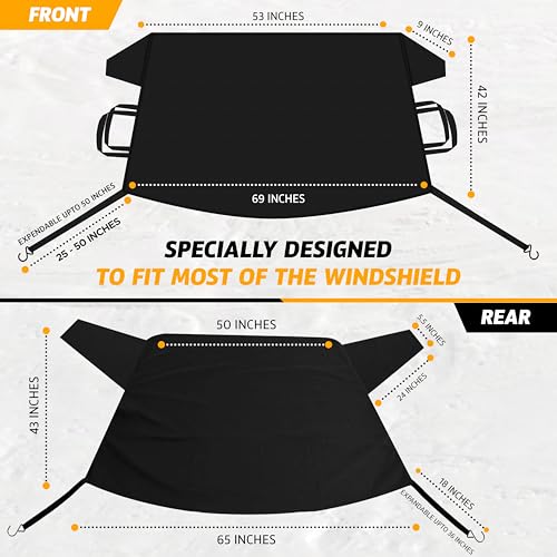 Waterproof Windshield Snow Cover with Side Mirror Covers 2-Pack G79807