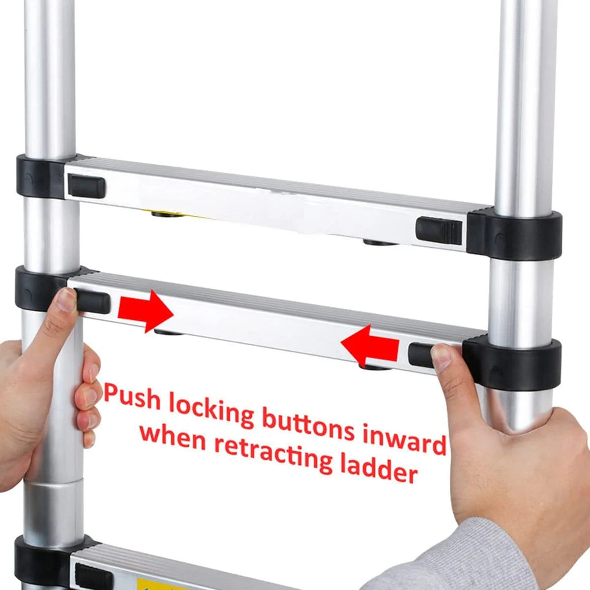 Stainless Steel 11 Step Telescopic Extension Ladder I52334