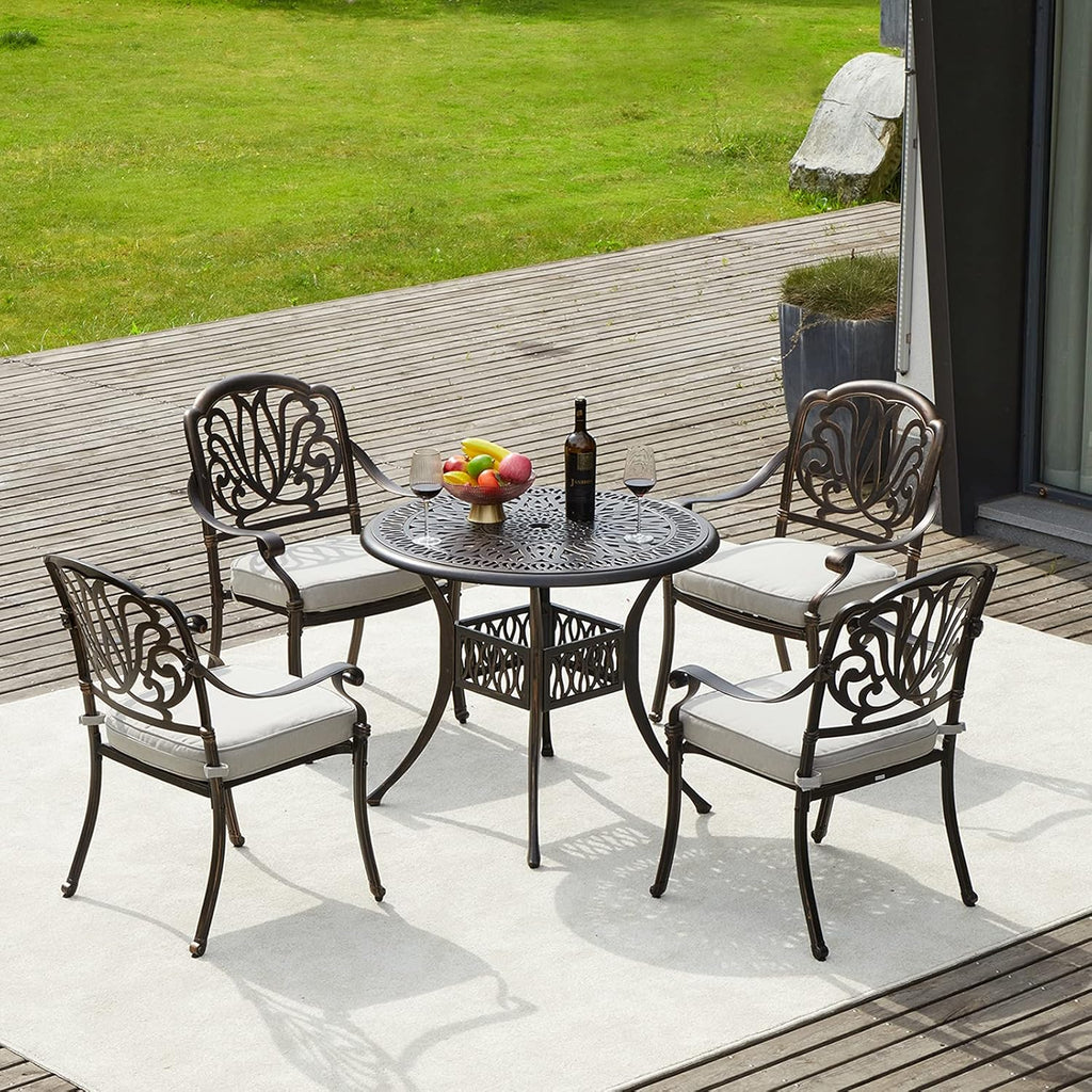 35.4 Cast Aluminum Patio Bistro Table A366848