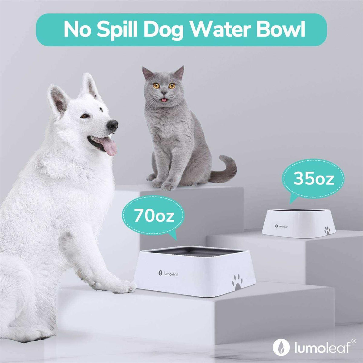 Dog Water Bowl Slow Feeder No Spill R395229