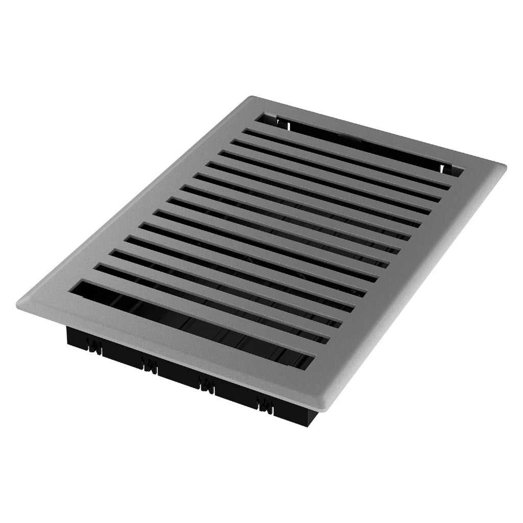 Grey Granite Metal Rectangular Air Floor Register 2 Pack Q780582