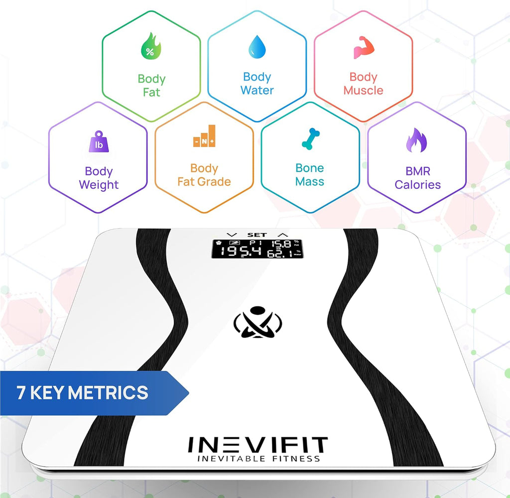 Digital Bathroom Body Composition Analyzer Scale for 10 Users O47740