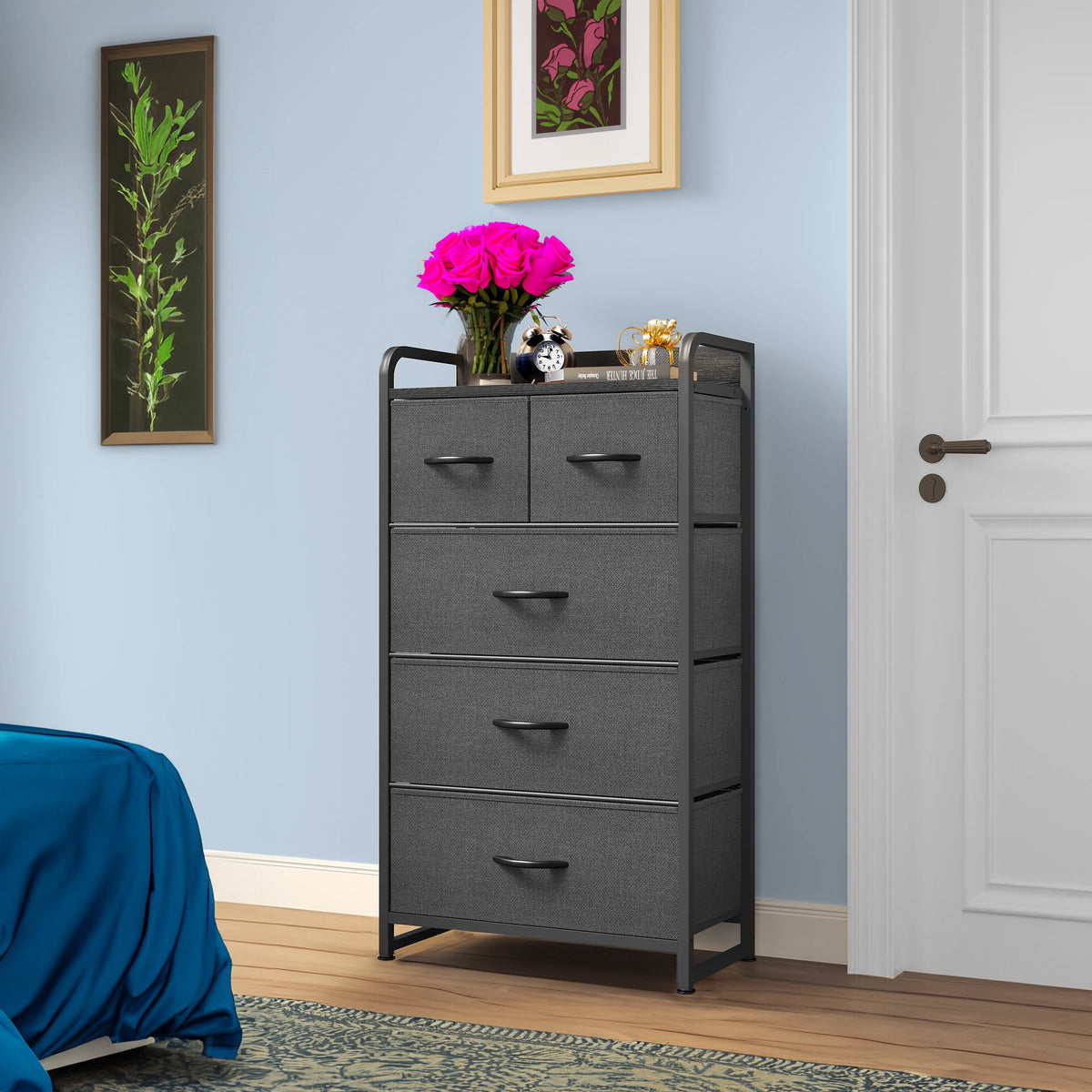 Fabric 5 Drawer Dresser P6921