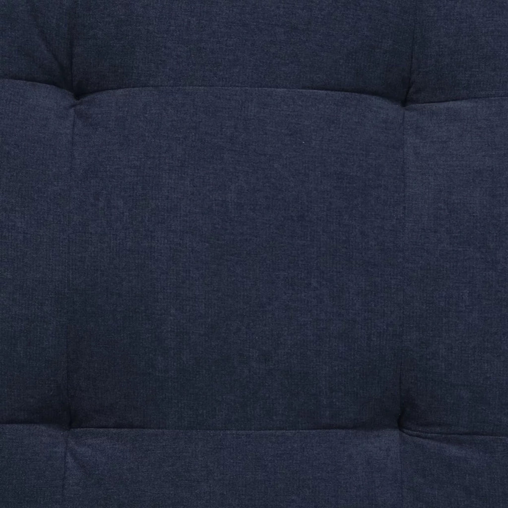 Navy Blue And Cream Fabric Armless Accent Chair Y7063