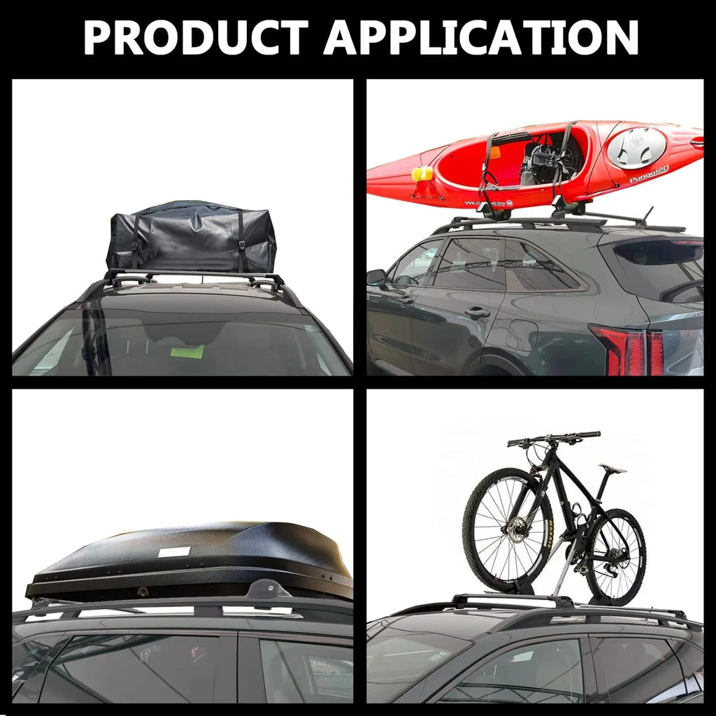Roof Rack Crossbars for Raised Side Rails Silver O552