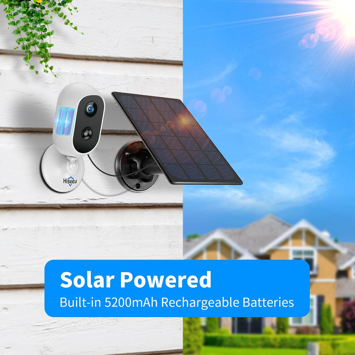 2K Wireless Rechargeable Battery Powered Camera with PIR Motion Detection E9593