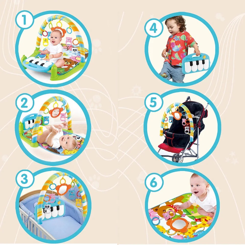 Playmat Kick and Play Piano Gym with Music Hanging Mirror Z123212