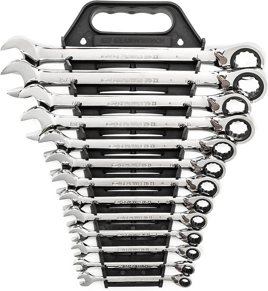 13 Pc. Reversible Ratcheting Combination Wrench Set, SAE M3258