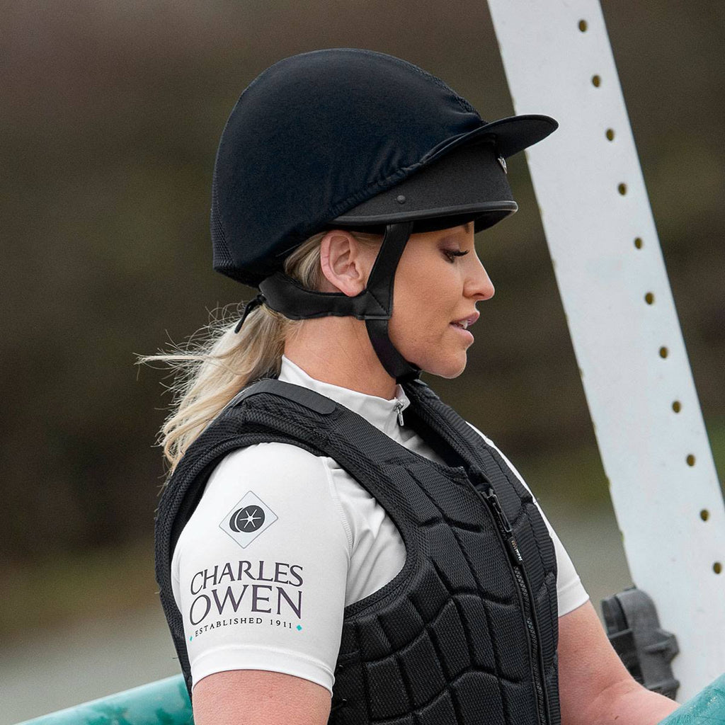 Black Jockey Skull Riding Hat Y179
