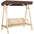 2-Person Outdoor Porch Swing with Wooden Stand X8201