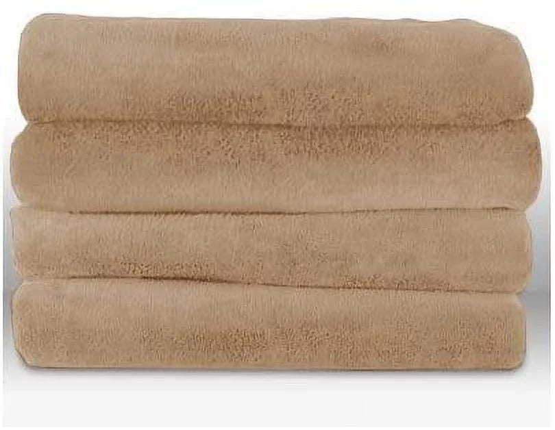 Velvet Plush Electric Heated Throw Blanket Cocoa Brown K72928