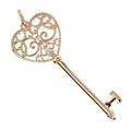 Tiffany Enchanted Heart Key Pendant Pink Gold Diamond 3.43g W721196