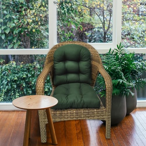 Waterproof Tufted Chair Cushions Set of 2 Black M715862