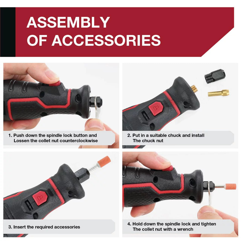 8V MAX Cordless Rotary Tool with 40 Piece Accessory Kit V72408