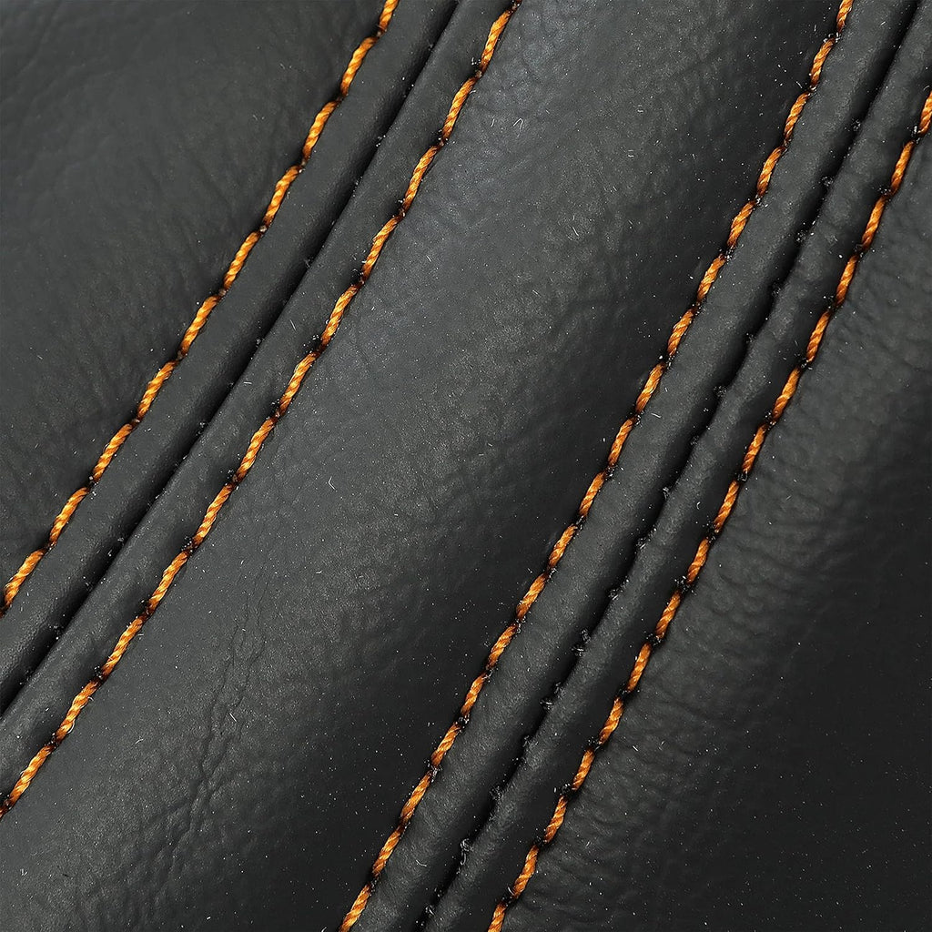 Leather & Cloth Seat Covers Set, Black, Driver & Passenger Side H1311