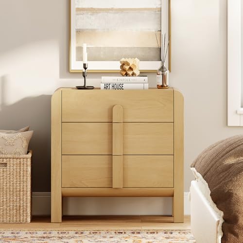 Oak 3 Drawer Wood Dresser Z5147