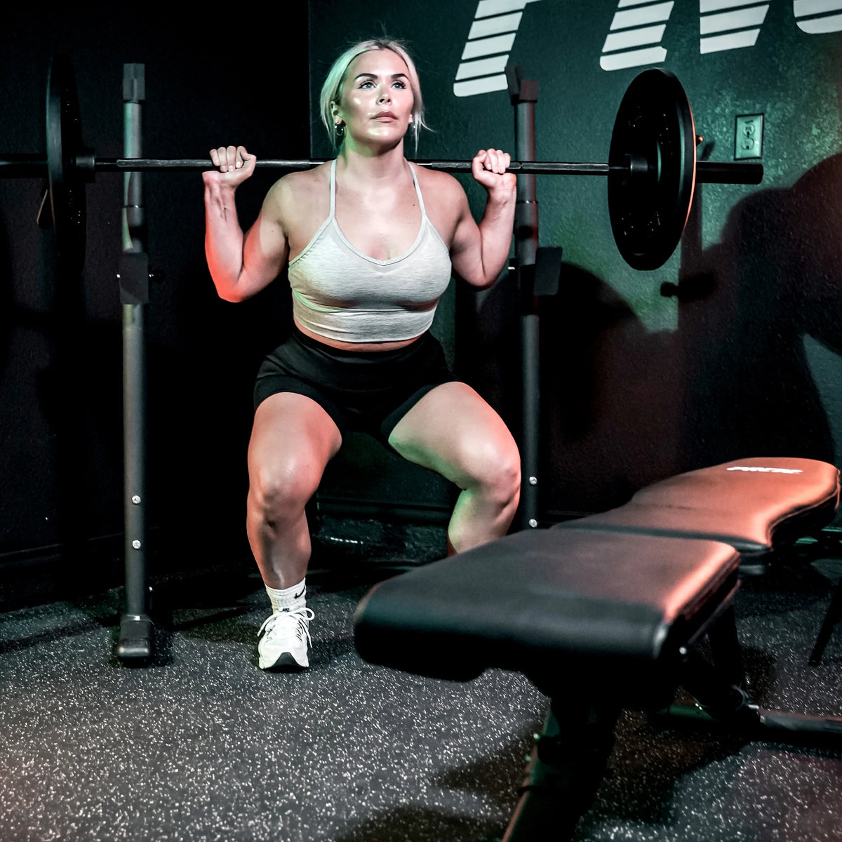 Two-Piece Olympic Weight Bench with Squat Rack M93815