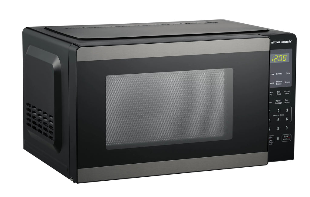 0.9 Cu ft 900 Watts Black Stainless Steel Microwave Oven S855810