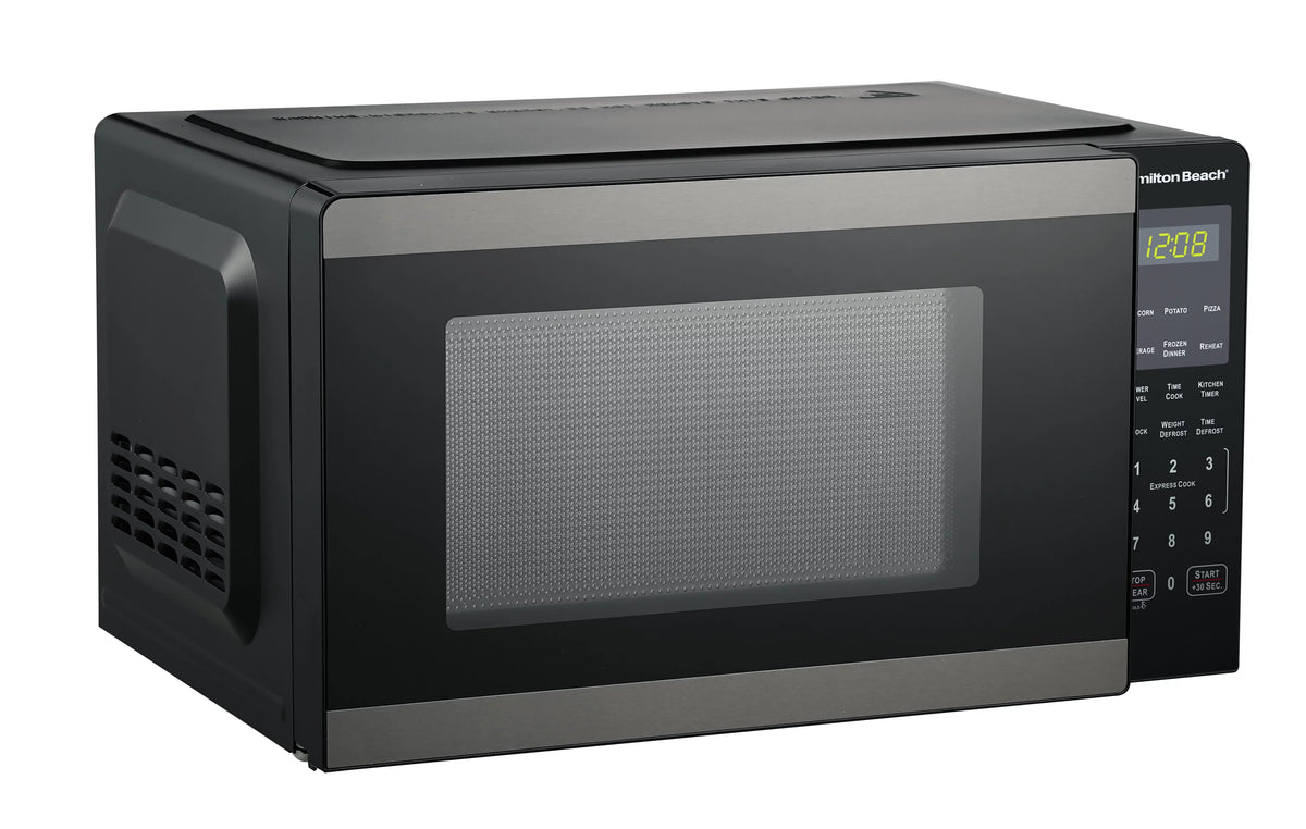 0.9 Cu ft 900 Watts Black Stainless Steel Microwave Oven S855810