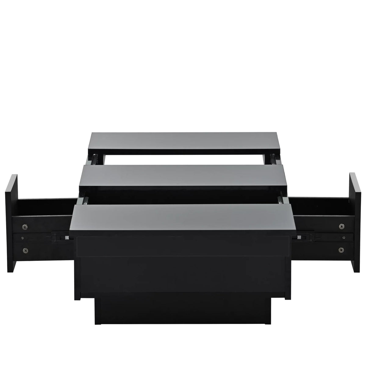 Black Extendable Coffee Table with 2 Drawers C76182