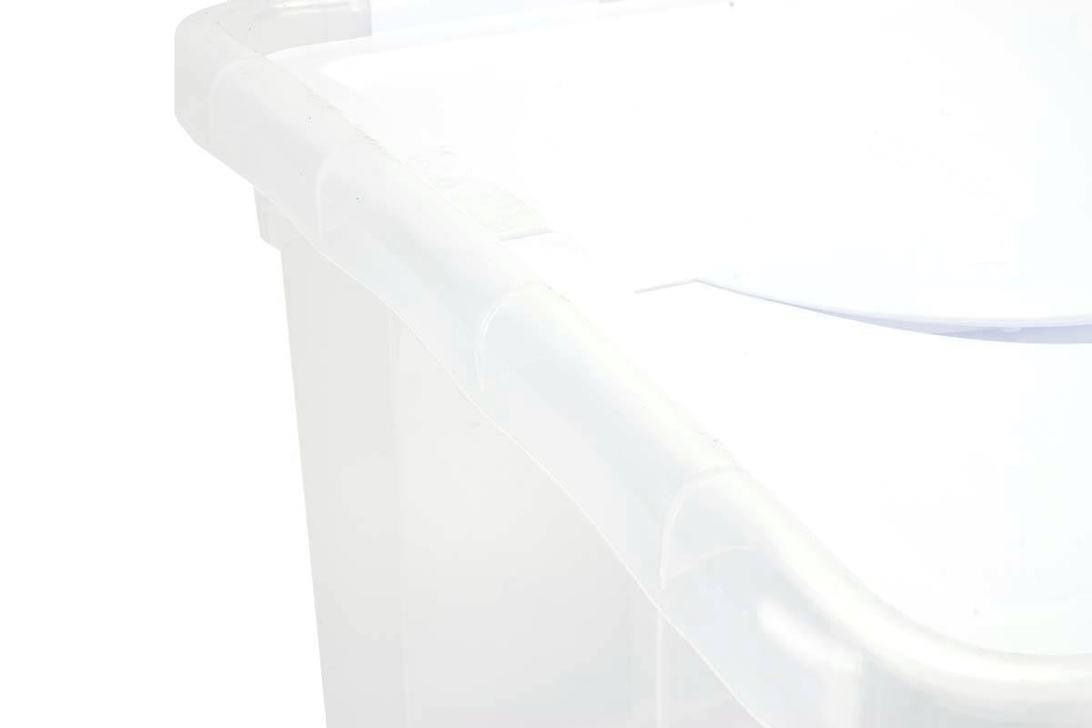 48 Quart Clear Hinged Lid Storage Box Tote (30 Pack) K38264
