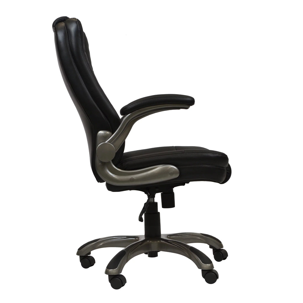 Black Executive Office Chair with Flip-up Arms M823