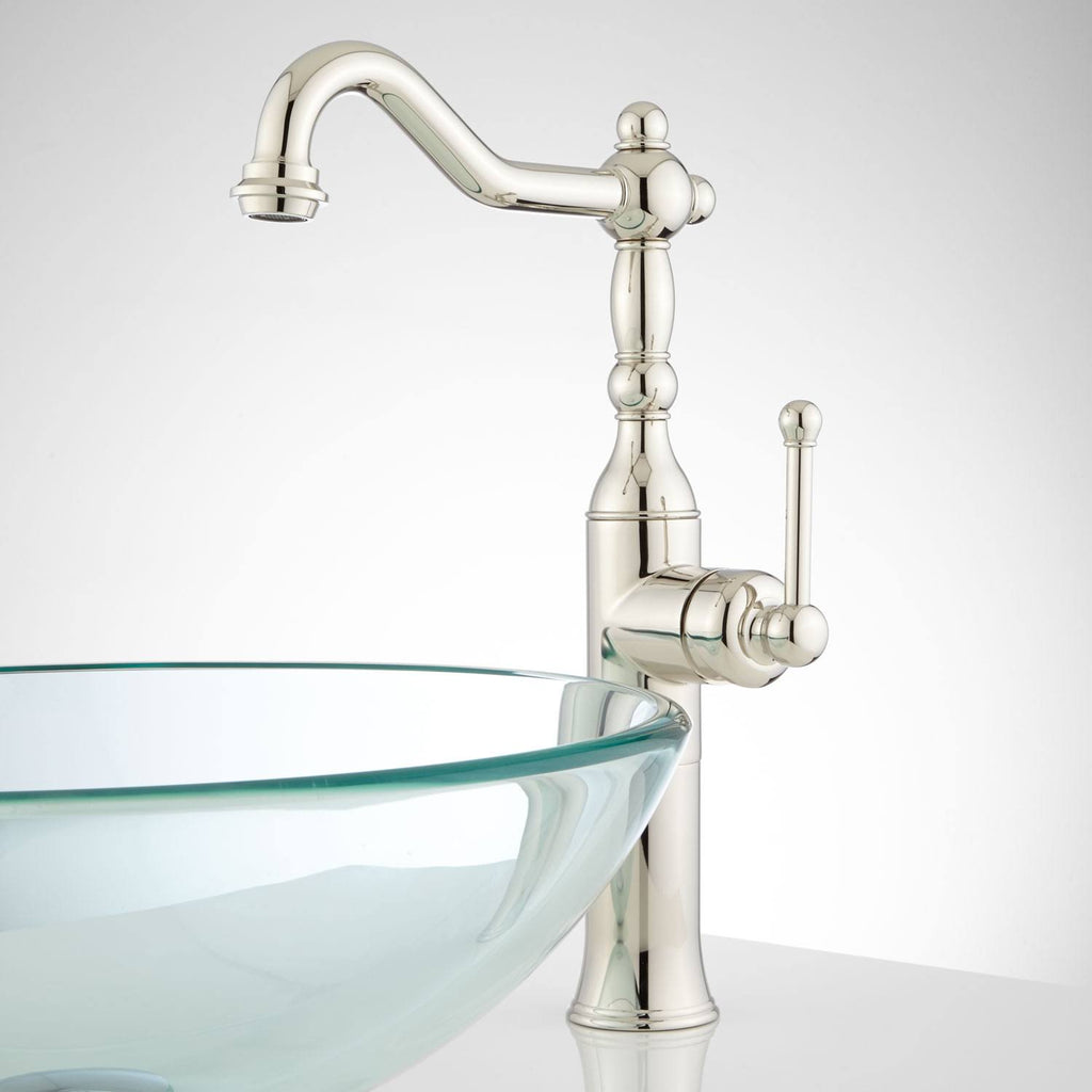 Polished Nickel Single Hole Vessel Bathroom Faucet O5048