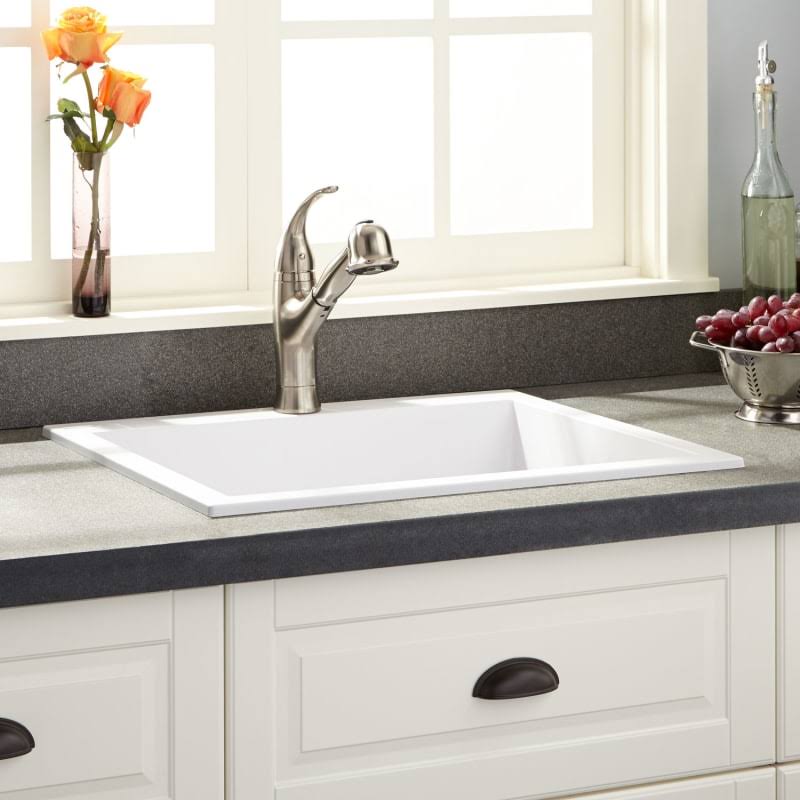 Granite Composite Drop In Single Basin Kitchen Sink J21550