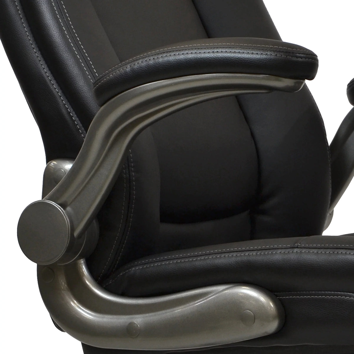 Black Executive Office Chair with Flip-up Arms M823