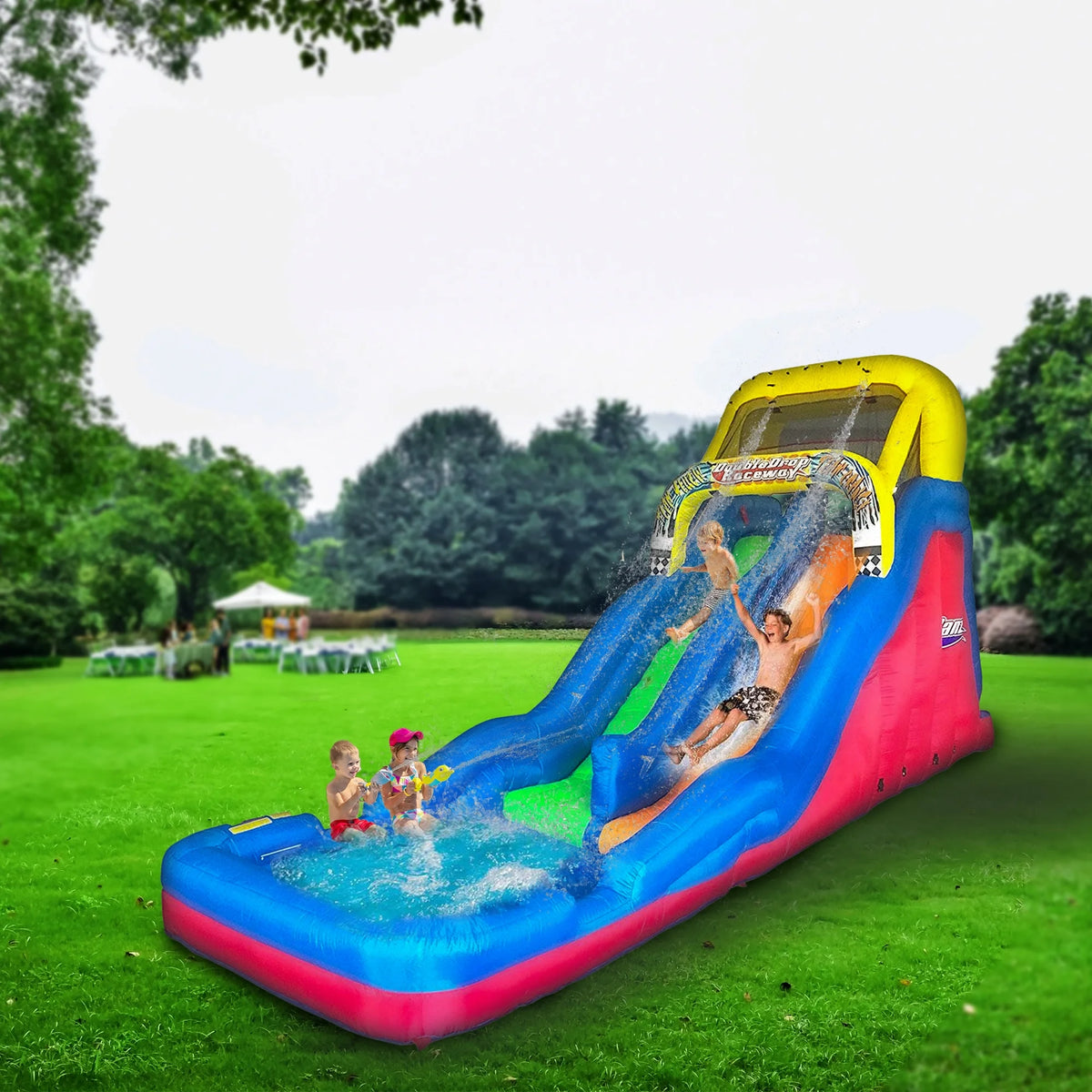 Double Drop 2 Lane Inflatable Water Slide U899213
